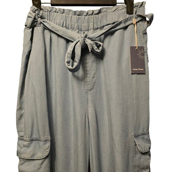 Indigo Rising Chambray denim jogger pants nwt - Picture 3 of 6